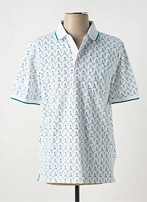 Polo stretch manches courtes blanc HAJO homme