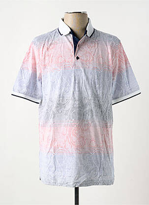 Polo tissage jersey manches courtes bleu LOUIS VICTOR homme
