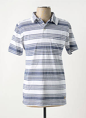 Polo tissage jersey manches courtes bleu BROADWAY homme
