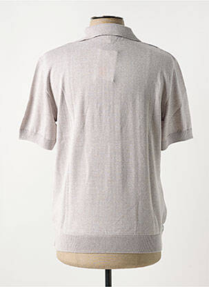 Pull stretch manches courtes gris LOUIS VICTOR homme