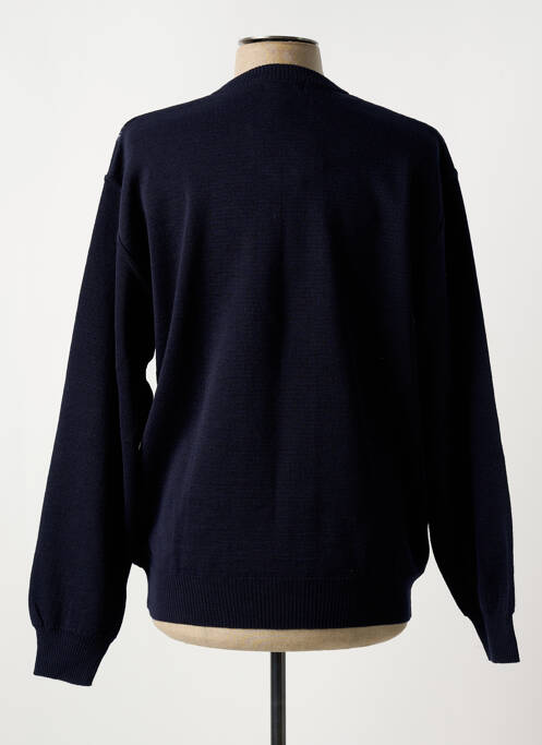 Pull col v manches longues bleu EMBLEMATIC homme