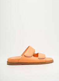 Mules/sabots matière lisse talon plat jusqu'à 3cm orange STURLINI femme