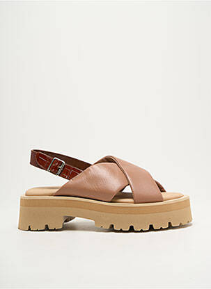Sandales/nu pieds semi compensé talon de 4 à 6cm marron PAUL SMITH femme