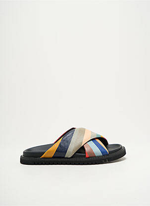 Mules/sabots matière lisse talon plat jusqu'à 3cm bleu PAUL SMITH femme