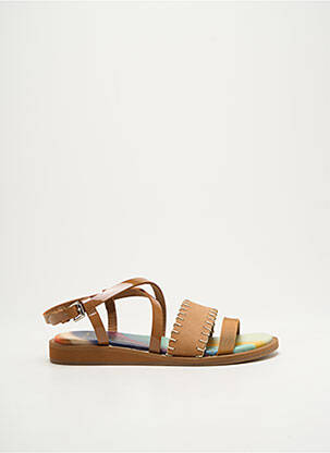 Sandales/nu pieds matière lisse talon plat jusqu'à 3cm marron PAUL SMITH femme