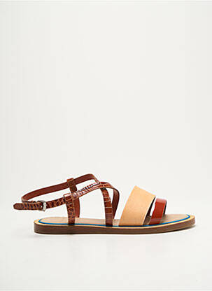 Sandales/nu pieds matière lisse talon plat jusqu'à 3cm marron PAUL SMITH femme