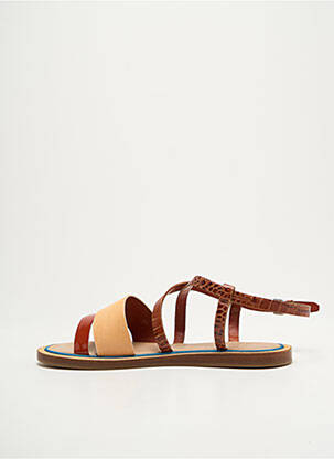 Sandales/nu pieds matière lisse talon plat jusqu'à 3cm marron PAUL SMITH femme