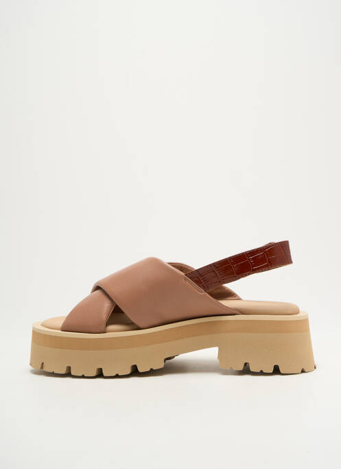 Sandales/nu pieds semi compensé talon de 4 à 6cm marron PAUL SMITH femme
