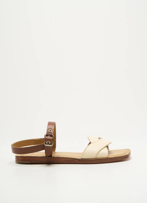 Sandales/nu pieds matière lisse talon plat jusqu'à 3cm marron PAUL SMITH femme