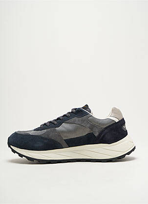 Baskets tissage satiné bout rond bleu VALSPORT homme