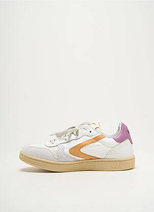 Baskets matière lisse talon plat jusqu'à 3cm blanc VALSPORT femme