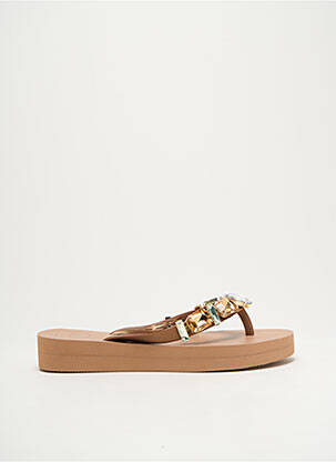 Tongs marron INDAIA pour femme