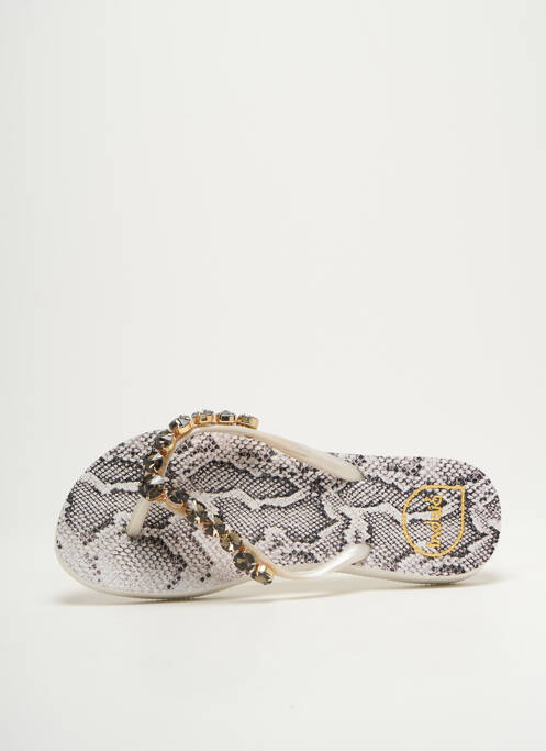 Tongs argent INDAIA pour femme