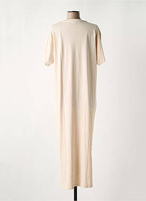 Robe longue manches courtes manches courtes beige BREWSTER femme