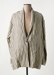 Veste casual col tailleur beige ATELIERS FRANÇAIS DE CONFECTION femme