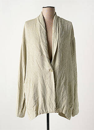 Veste casual col tailleur beige ATELIERS FRANÇAIS DE CONFECTION femme