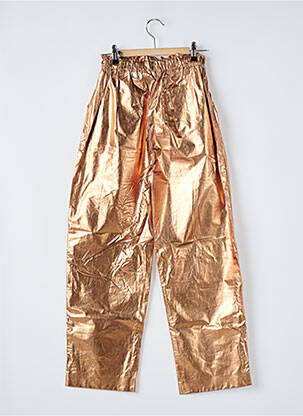 Pantalon droit taille haute taille haute orange HOD femme
