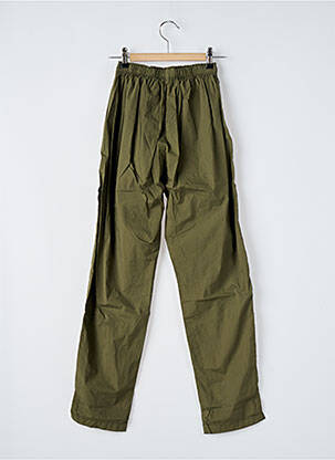 Pantalon droit tissage popeline taille normale vert ATELIERS FRANÇAIS DE CONFECTION femme