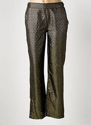 Pantalon droit taille élastique taille normale or ATELIERS FRANÇAIS DE CONFECTION femme