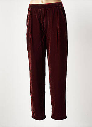 Pantalon droit stretch taille normale rouge HOD femme