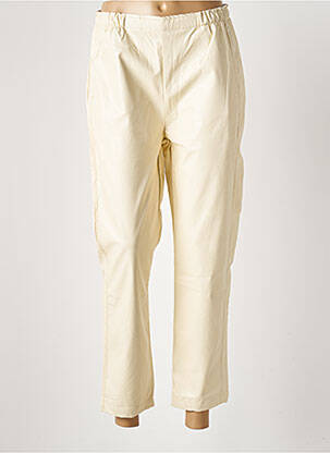 Pantalon 7/8 taille élastique taille normale beige ATELIERS FRANÇAIS DE CONFECTION femme