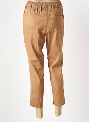 Pantalon 7/8 taille élastique taille normale marron HANA SAN femme