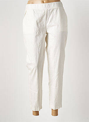Pantalon 7/8 taille élastique taille normale beige ATELIERS FRANÇAIS DE CONFECTION femme