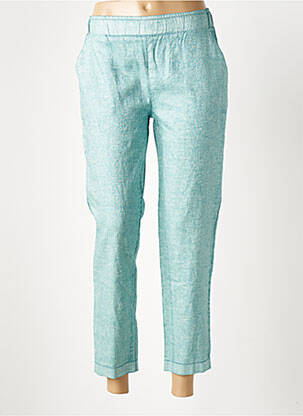 Pantalon 7/8 taille élastique taille normale bleu ATELIERS FRANÇAIS DE CONFECTION femme