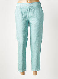Pantalon 7/8 taille élastique taille normale bleu ATELIERS FRANÇAIS DE CONFECTION femme