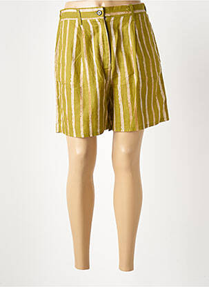 Short taille à pinces taille haute vert HOD femme