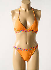 Maillot de bain 2 pièces orange LUNA pour femme seconde vue
