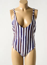 Maillot de bain 1 pièce stretch blanc LUNA femme