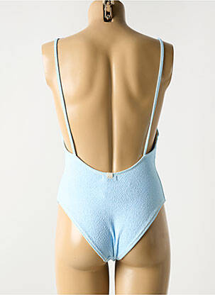Maillot de bain 1 pièce stretch bleu LUNA femme
