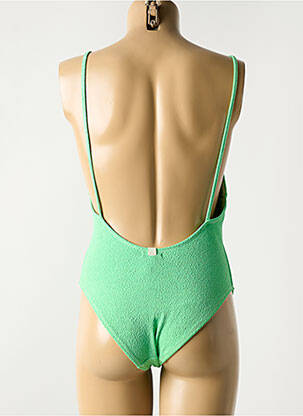 Maillot de bain 1 pièce stretch vert LUNA femme