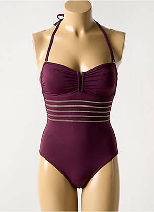 Maillot de bain 1 pièce haut bandeau haut bandeau violet BLUELOBSTER femme