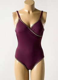 Maillot de bain 1 pièce stretch haut soutien-gorge moulé violet BLUELOBSTER femme