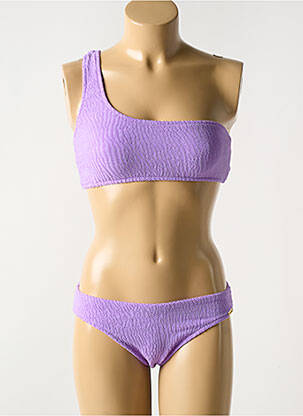 Maillot de bain 2 pièces stretch brassieres violet WATERCULT femme