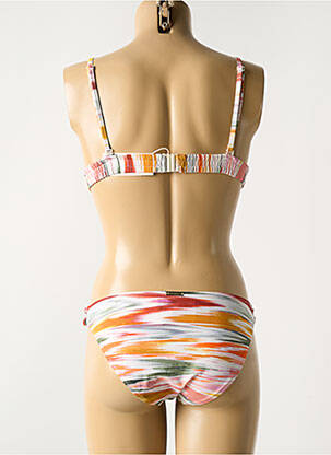 Maillot de bain 2 pièces stretch haut triangles orange WATERCULT femme