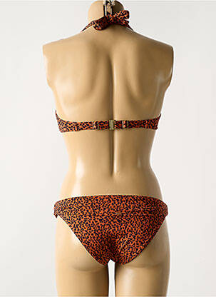 Maillot de bain 2 pièces stretch haut soutien-gorge moulé marron BLUELOBSTER femme