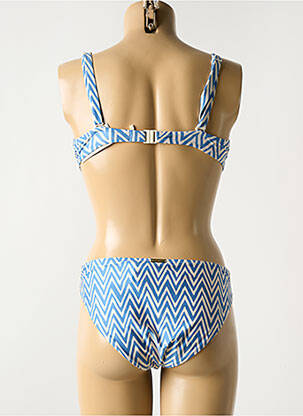 Maillot de bain 2 pièces stretch haut soutien-gorge moulé bleu WATERCULT femme