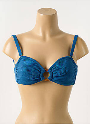 Haut de maillot de bain stretch haut bandeau bleu BLUELOBSTER femme