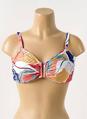 Haut de maillot de bain stretch haut soutien-gorge emboitant orange BLUELOBSTER femme