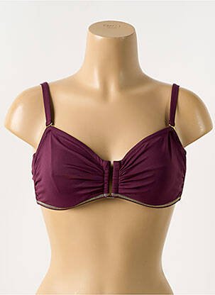 Haut de maillot de bain stretch haut soutien-gorge emboitant violet BLUELOBSTER femme
