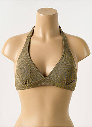 Haut de maillot de bain stretch haut triangles vert BLUELOBSTER femme