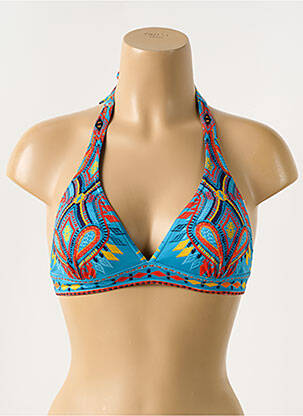 Haut de maillot de bain stretch haut triangles bleu BLUELOBSTER femme