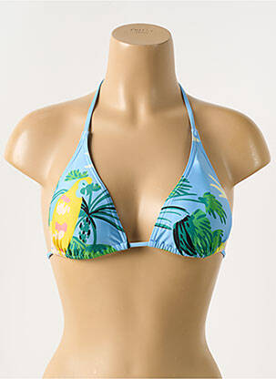 Haut de maillot de bain stretch haut triangles bleu BLUELOBSTER femme
