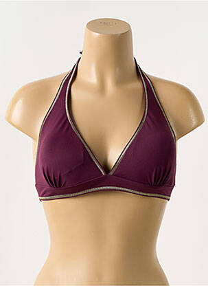 Haut de maillot de bain stretch haut triangles violet BLUELOBSTER femme