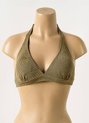 Haut de maillot de bain stretch haut triangles vert BLUELOBSTER femme