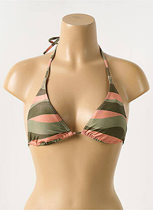 Haut de maillot de bain stretch haut triangles vert BLUELOBSTER femme