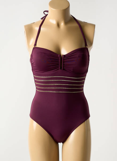 Maillot de bain 1 pièce violet BLUELOBSTER pour femme